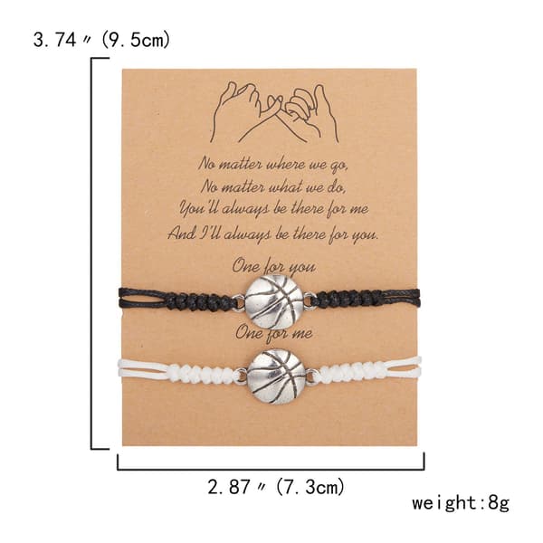 Blandade Färger 2-pack Basketmode Armband