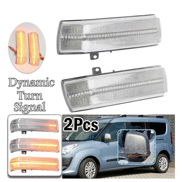Dynamiska LED-blinkers för sidospeglar bak, indikatorblinkers för Opel Vauxhall Combo Ram 68