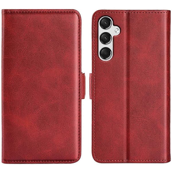 Plånboksfodral för Samsung Galaxy A25 5G, Kalvtextur, PU-läder, Ställ, Flipfodral