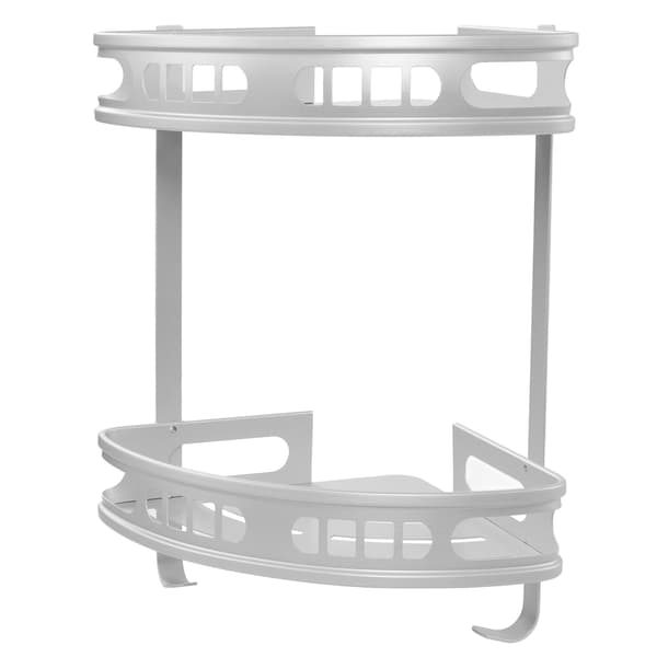 2 st Duschhörn Organizer Triangulär Design Väggmonterad Aluminiumlegering Hållbar Multifunktionell Hörnduschhylla