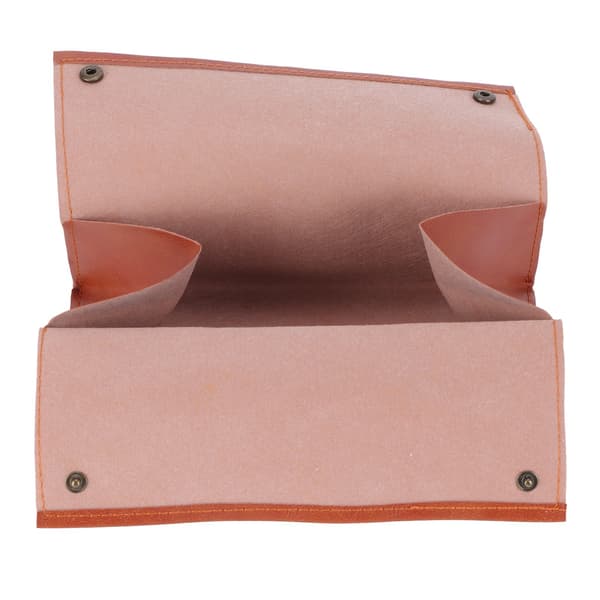 PU Läder Originalitet Tissue Box Skrivbords Tissue Organizer för Sovrum Vardagsrum Orange