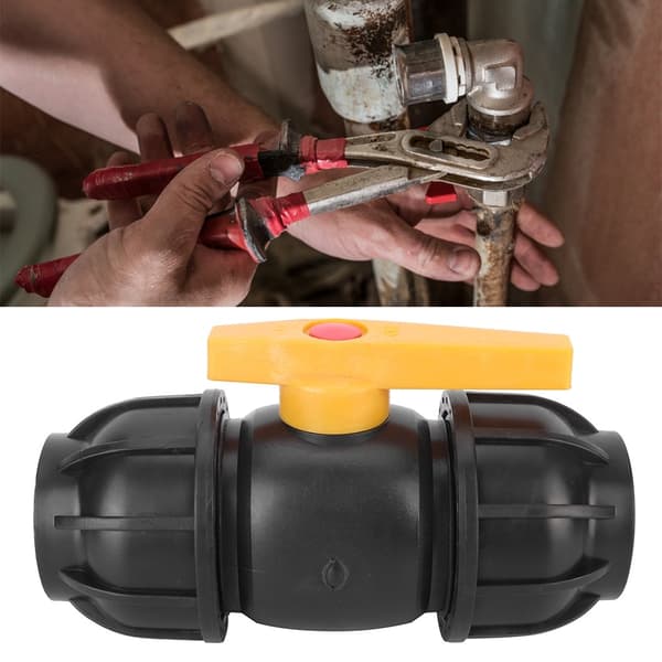 PE Plast 50mm Diameter Kulventil Anslutning Vattenrör Koppling Tillbehör