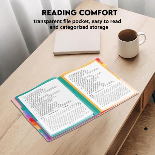 A4 Utvidbar Prosjektmappe A4 Sorteringsmappe 12 Rom Mappemappe med Faner Rommappe Oppbevaringsmappe Dokumentmappe Arbeid