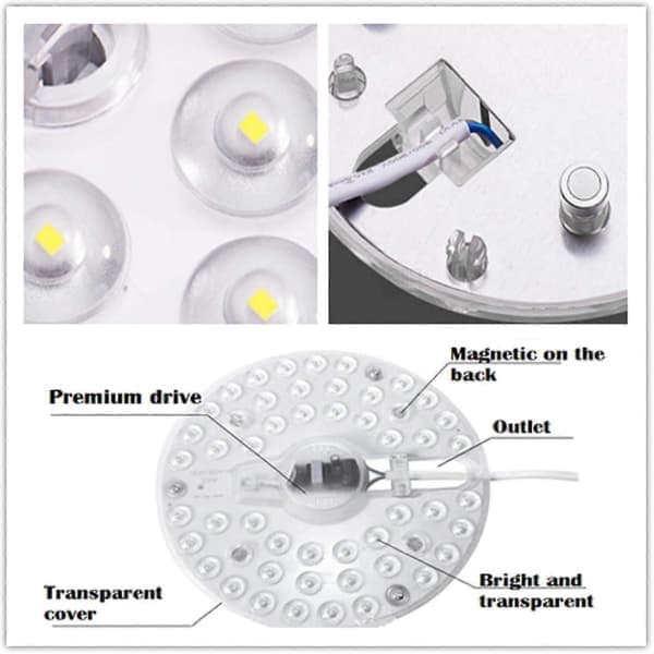 12W Smd5730 LED Loftlampe Cirkel Lysmodul Rund Panel Lampe Ac220V - 12W