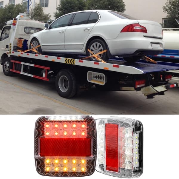 2 stk 12V 20LEDs Bil Lastebil Tilhenger Baklys Indikator Bremselys Blinklys