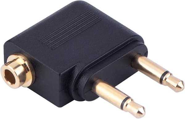 Flyhovedtelefonadapter (3-pak, forgyldt)