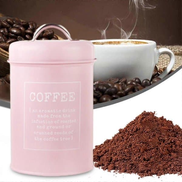 Kaffebeholder Slikkrukke Chokoladekrukke Tørfoder Lufttæt Låg 1,2l Snacks Slik Organizer Køkkenbeholder Til Skabshylde Lyserød Light pink