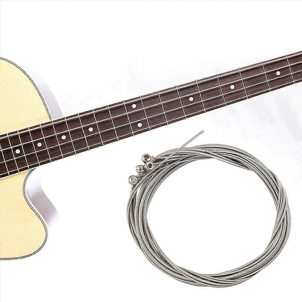Set med 4 stålsträngar för 4-strängad basgitarr