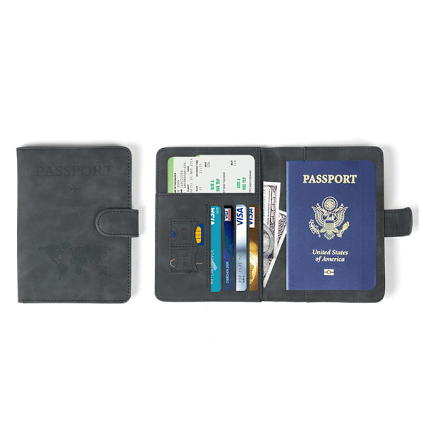 RFID-blokkerende passholder Black