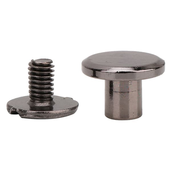 30 sæt 5mm/6mm/8mm messing lædernitter Dobbeltnitter Rørformet metalsæt (#3)