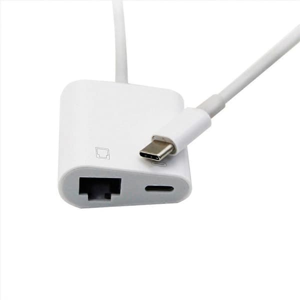 Type C OTG Ethernet-sovitin USB C - RJ45 Ethernet-muunnin 100Mbs