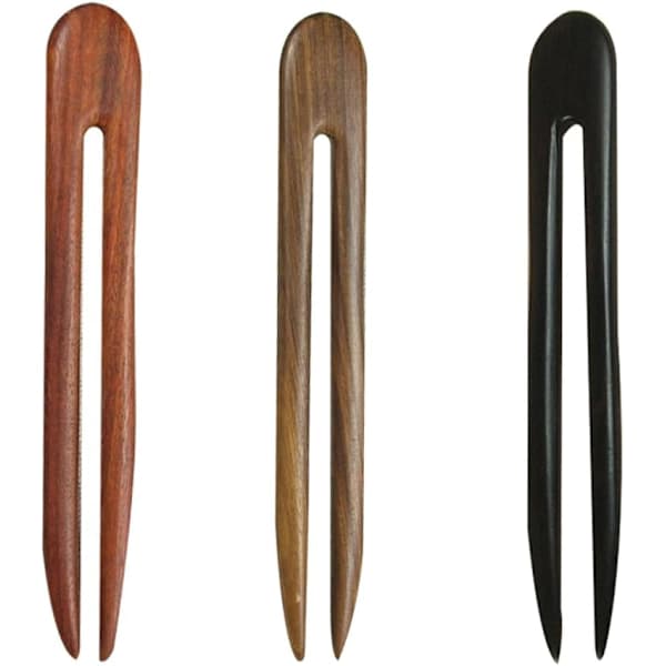 Træ U-formet Hårnål Retro Hårnål til Kvinder (15cm)