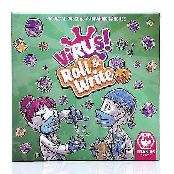 Game Factory Virus -lautapeli, Virus! Roll & Write -lisäosa, Virus Halloween -korttipeli, Virus 2 Evolution -perhepeli Virus Evolution Virus Evolution