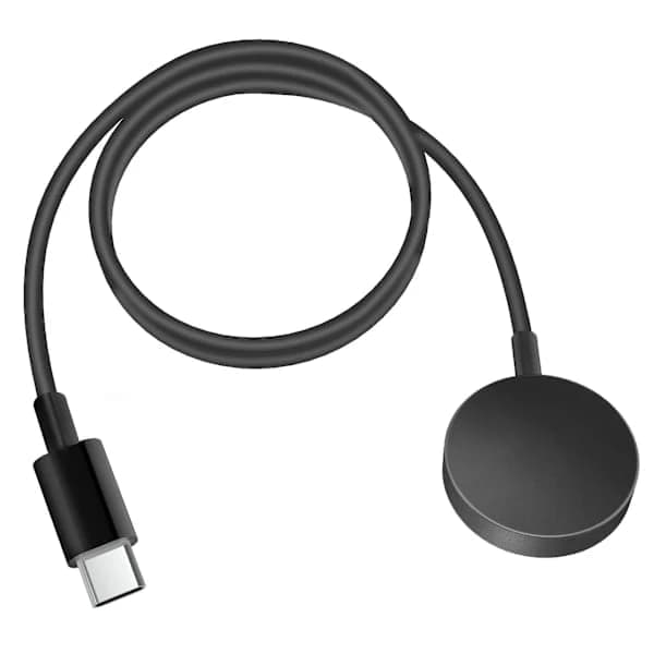 INF USB-C-oplader (sort) til Samsung Galaxy Watch 3/4/5/6/7, Active 1/2