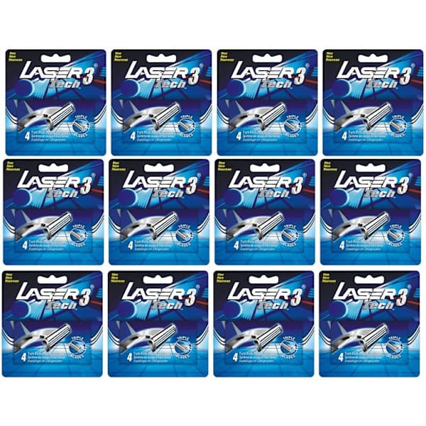 Rakblad 48 st, Laser Tech3 kompatibel med Gillette Sensor3