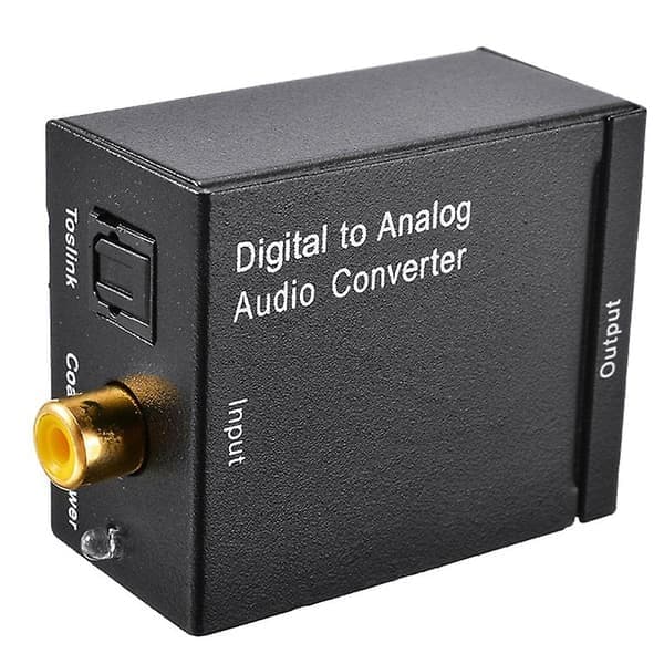 Digital til analog lydkonverter optisk fiber Toslink koaksial signal til RCA R/L lydafkoder SPD