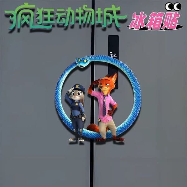 Zootopia Magnetiska Kylskåpsmagneter – 5-delat set, söta karaktärssamlarobjekt
