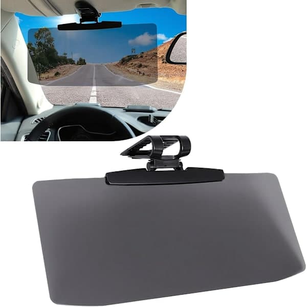 1-stykke - Bilsolskærm - Solskærmforlænger - Sort - 14,5*32cm