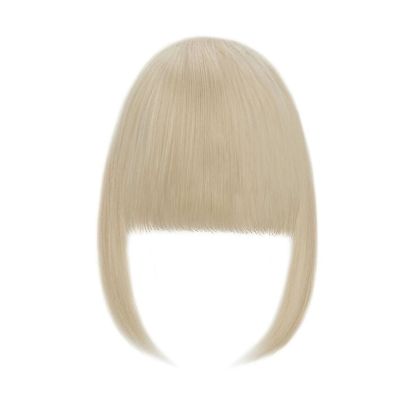 Clip-in Hår Bangs Extensions Fransk Hår Bangs Stilig Hår Bangs Hårdeler medium brun mediumbrown 28cm mediumbrown