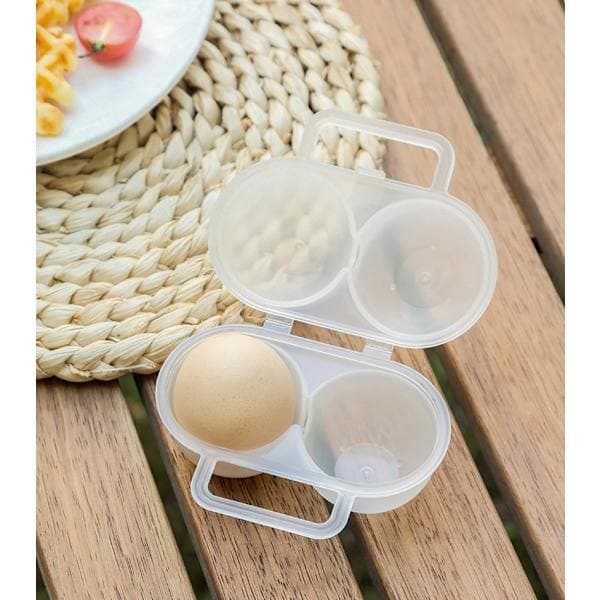 Äggförvaring 2-pack 2-fack, Praktisk äggförvaring - Bärbar, PP-material, för picknick och bad