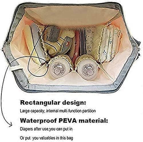 Multifunksjonell bleieveske Stor kapasitet Multi-lomme Vanntett Utendørs Bleieveske Ryggsekk