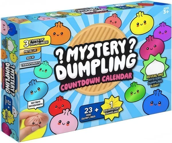 2026 Ny Squishy Dumpling Bao Dumpling Mysterie Julekalender (24 TILFELDIGE Dumplings)
