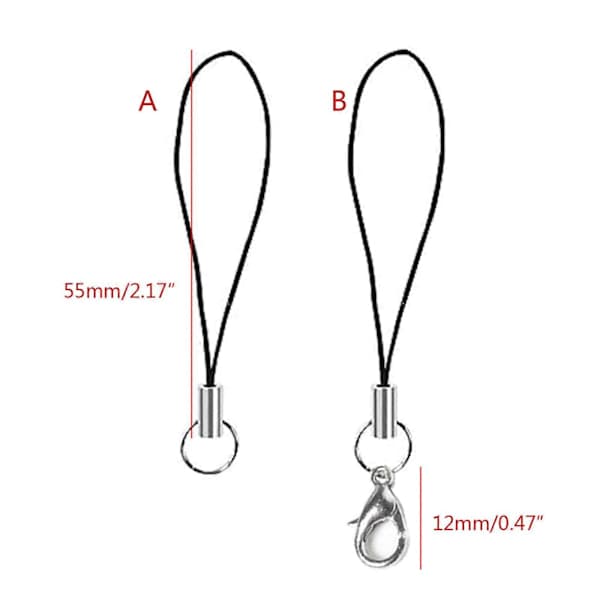 100-pack Telefonrem Slitstark Charm Cord DIY Telefonlina Elastiska DIY Telefonrep för Mobil USB Flash Drive MP3 A
