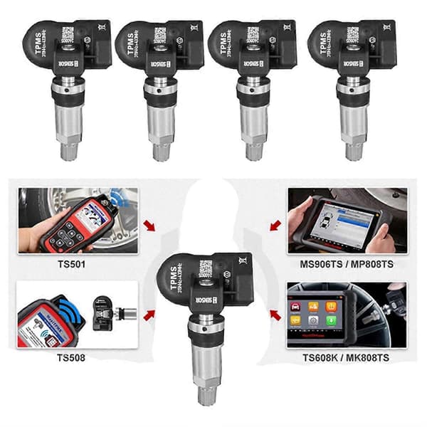 20 st programmerbar MX-sensor för verktyg TS408 TS508 ITS600 315MHZ+433MHz 2 i 1 TPMS däcktryckssensorövervakare