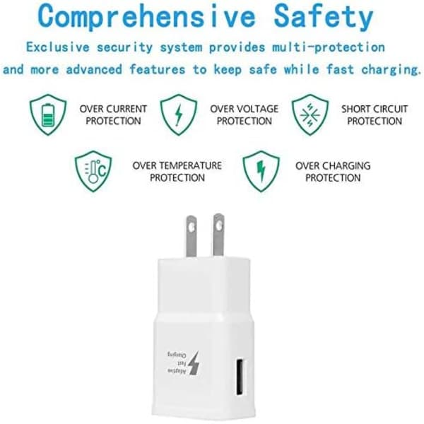 Samsung Adaptive Hurtiglader USB Vegglader for Samsung Galaxy