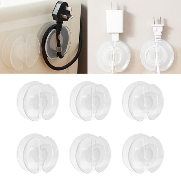st organizer Vægmonteret racktelefonholder Transparent 6 stk-6 stk