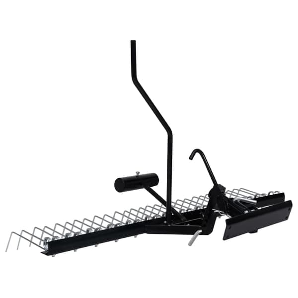 vidaXL Plæneklipper Græsrive 109 cm Sølv