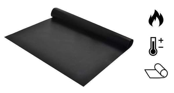 3 stk Grillmatte, Ovnmatte, Bakematte - Non-Stick - 40x33 Svart