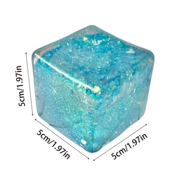 Premium Block Cube Squishy – Is-terning Squishies til voksne Squishy Cube Stress Cube (Grøn)