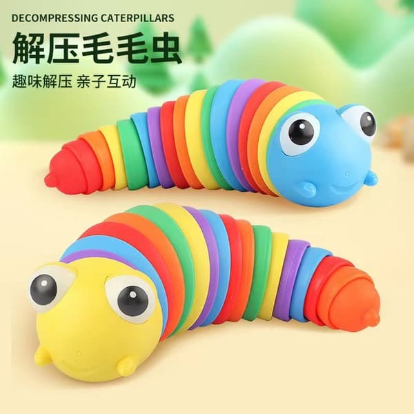 Regnbågs Mini Fidget Leksak för Barn – Myrdesign (Regnbågsfärg)