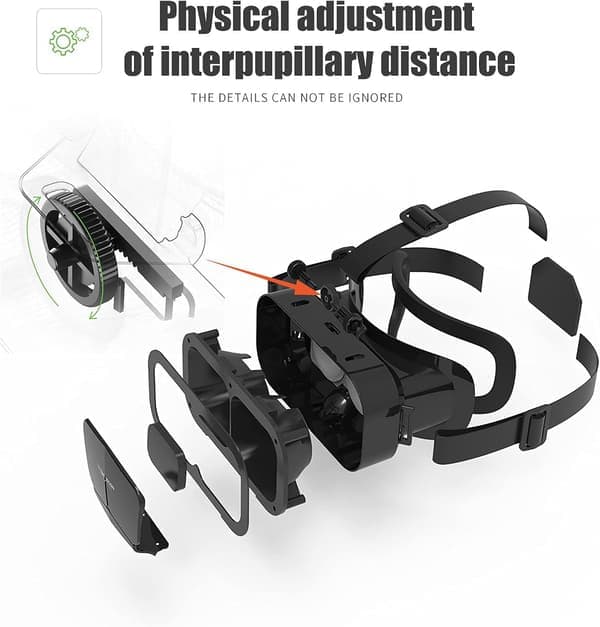 3D VR Virtual Reality Briller, Nyd de Bedste Spil og Videoer (med Bluetooth Controllere), Kompatibel 5 Tommer - 7 Tommer