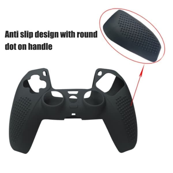 Kontrollgrepp Halkfritt Silikonfodral Skyddsfodral Kompatibelt med PS5 Controller Gamepad blå blue