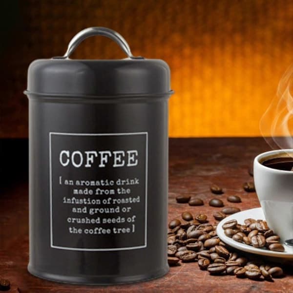 Kaffebeholder Slikkrukke Chokoladekrukke Tørfoder Lufttæt Låg 1,2l Snacks Slik Organizer Køkkenbeholder Til Skabshylde Blå Blå Blue