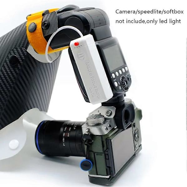 GUAGE TINYWORLD 3W Focus LED-lys til makrofotografering Speedlight Softbox Flash Diffuser Reflektor Snoot Linseoptimeringsudstyr