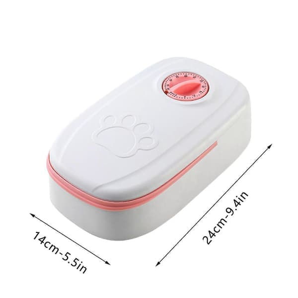 Automatisk kattefoderdispenser tidsforseglet foderautomat, kæledyrsfoderautomat med timer, fodertiming og kontrol, foderdispenser, 48-timers timing pink Pink Pink