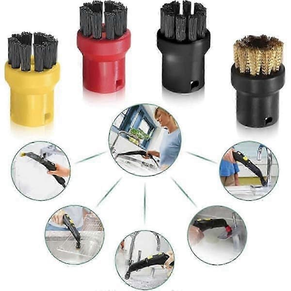 For Karcher Easyfix Sc2-sc5 dampvasker med rund gulvbørste, vindusdyse og skrape