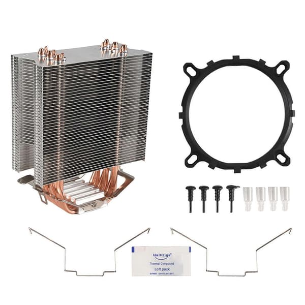 Blæserløs CPU-køler 12 cm blæser 6 kobbervarmerør Blæserløs køleradiator til LGA 1150/1151/1155/1156/775 AMD