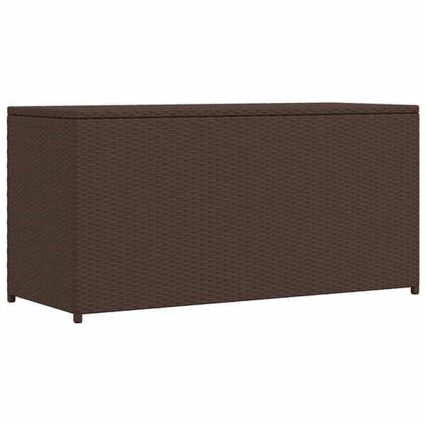 vidaXL Trädgårdsförvaringslåda Poly Rattan Brun Brun