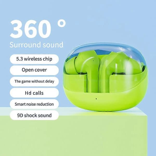 Typ D TM30 Touch Control Bluetooth-hörlurar Transparent skal In-ear trådlösa hörlurar