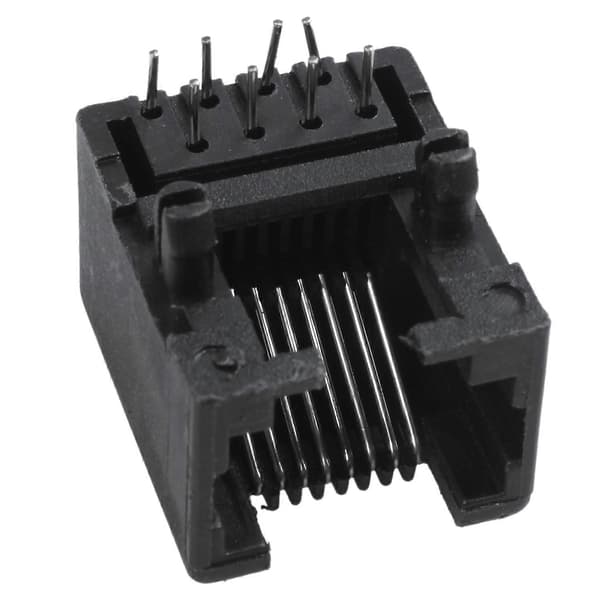 20 stk. RJ45 8P8C computer internet netværk printkort jackstik sort