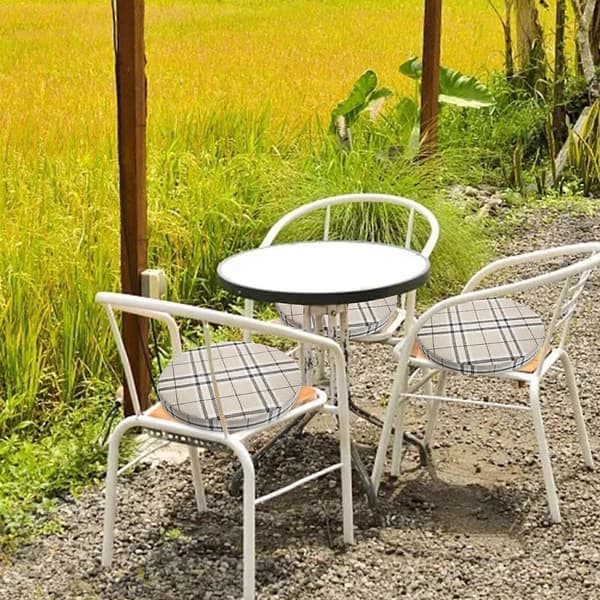 Runde utendørsputer til hagemøbler - Pute til hagestoler - Til hagesofa J J