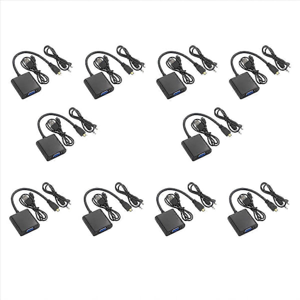 Micro- til VGA-adapterkabel med USB-kabel til