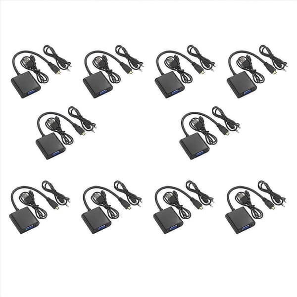 Mikro- til VGA-adapterkabel med USB-kabel for