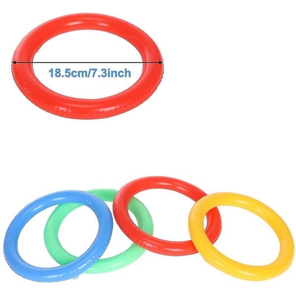 Julespill Oppblåsbart Ringkastspill Med 4 Ringer For Flere Spillere