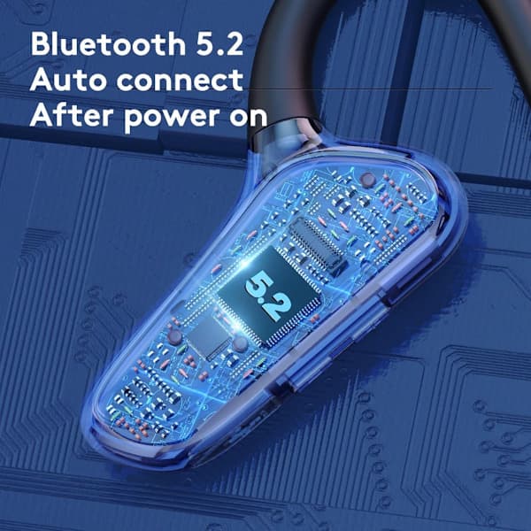Hodetelefoner - Trådløse Bluetooth benledning hodetelefoner, vanntette ørepropper, med mikrofon, trådløse Bluetooth øredobber