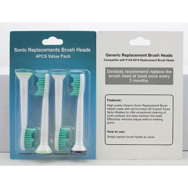 4-pack Philips-P-HX-6014 Tandborsthuvuden Vit white
